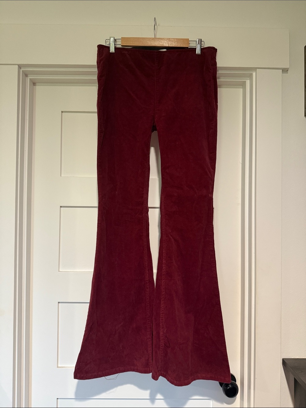 NWOT Newbury Kustom Burgundy Corduroy Flare Pants